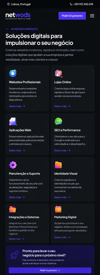 Exemplo de página de serviços de um site profissional1