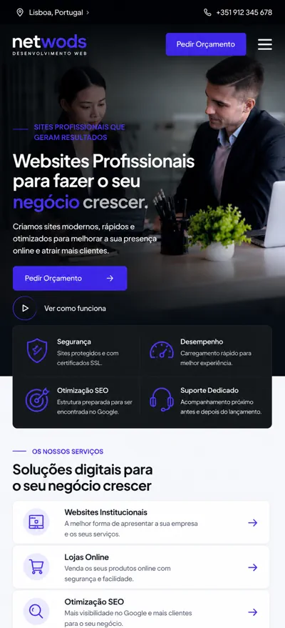 Exemplo de página inicial de um site profissional1