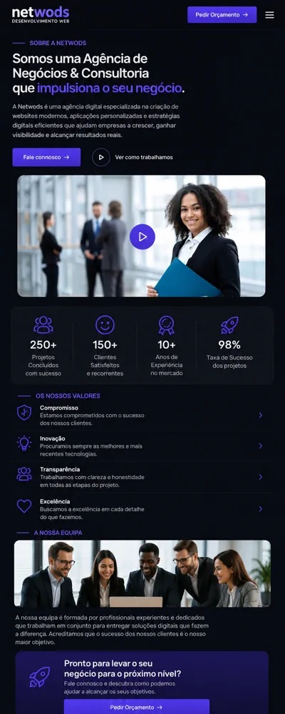Exemplo de página sobre a empresa de um site profissional1