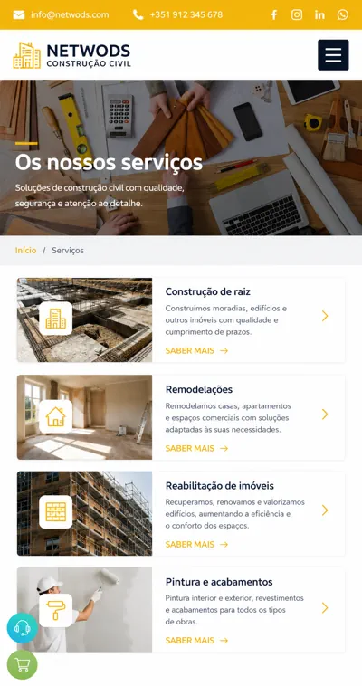 Serviços de Construção NETWODS