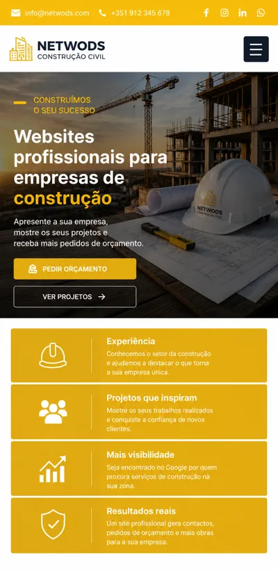 Website profissional para construção civil