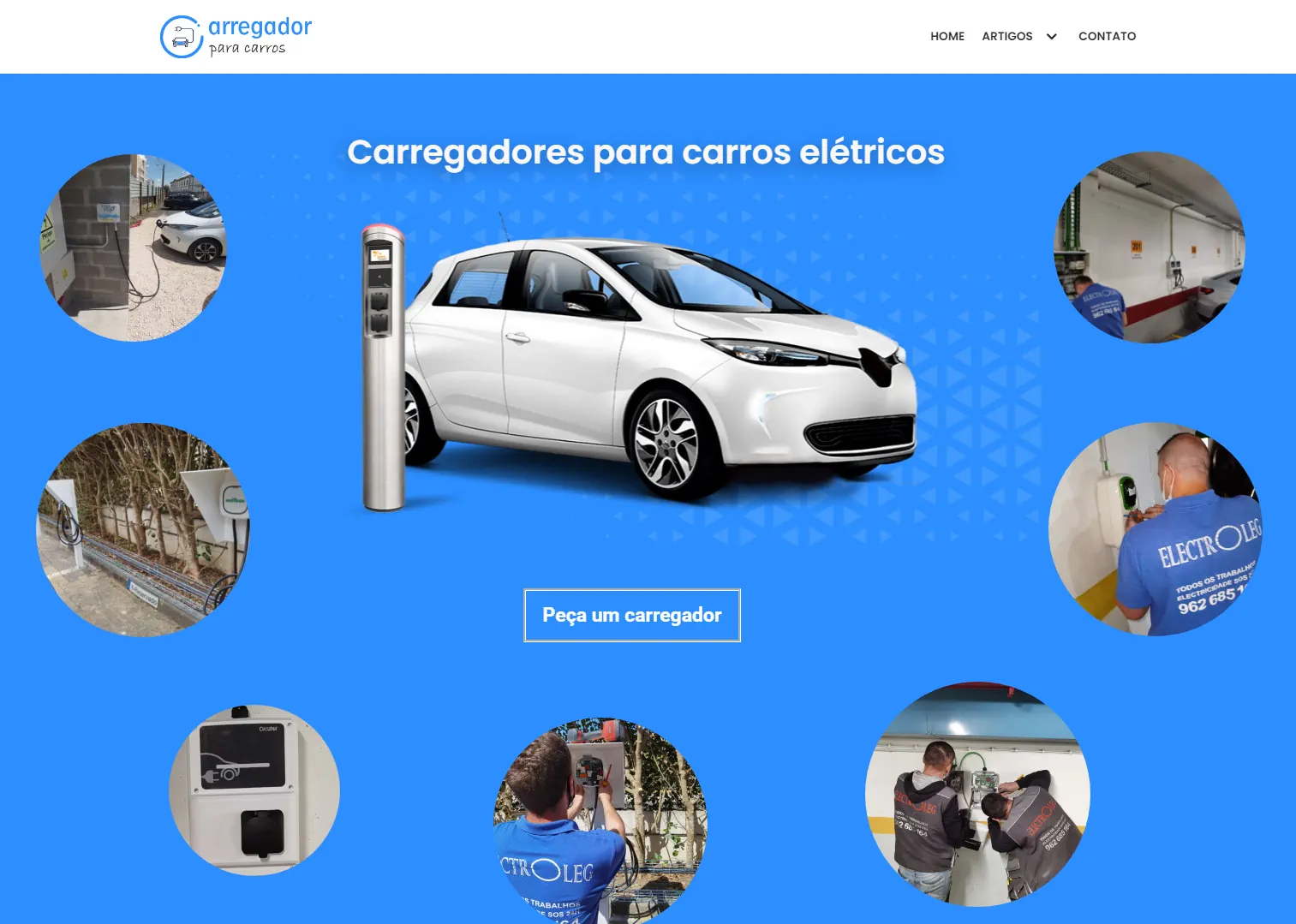 Desenvolvimento do Website Carregador Carros
