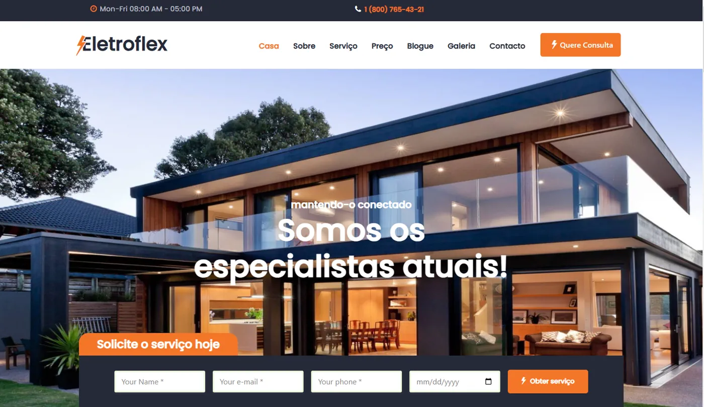 Desenvolvimento do Website Eletroflex